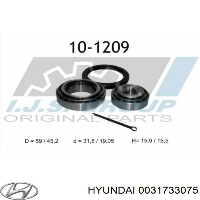Comprar 0031733075 Hyundai/Kia Cojinete exterior de rueda trasera