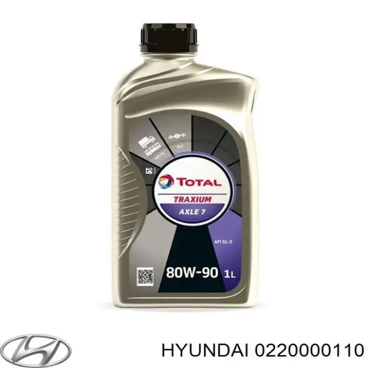 Hyundai/Kia Gear Oil Multi Mineral 80W-90 GL-5 1 L Aceite transmisión (0220000110)