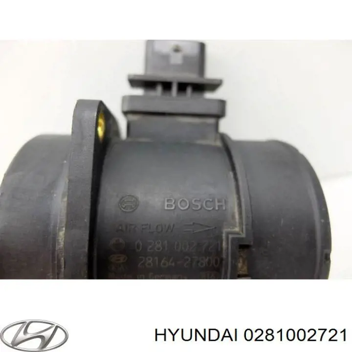 0281002721 Hyundai/Kia sensor de flujo de aire/medidor de flujo (flujo de aire masibo)