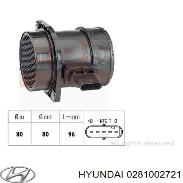 Comprar 0281002721 Hyundai/Kia Sensor de masa de aire