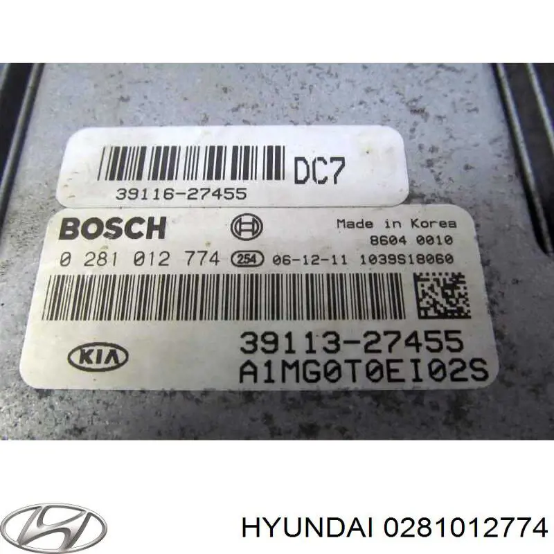 0281012774 Hyundai/Kia módulo de control del motor (ecu)