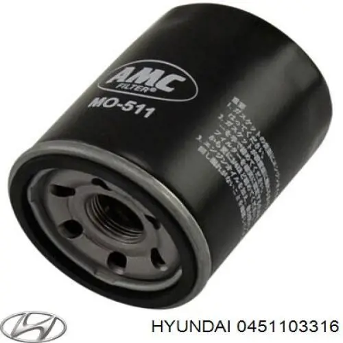 0451103316 Hyundai/Kia filtro de aceite