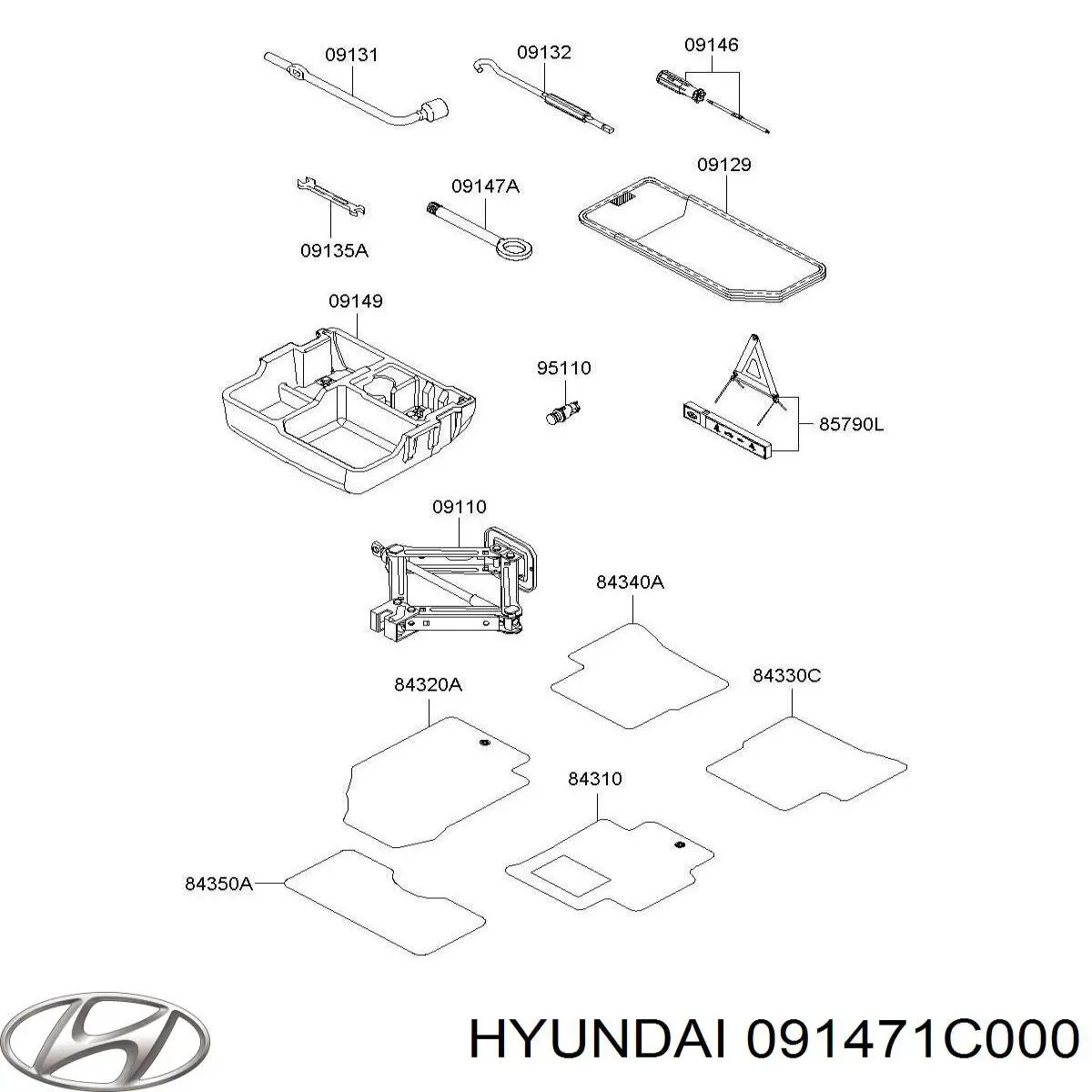 Gancho de remolcado para Hyundai SOLARIS (SBR11)