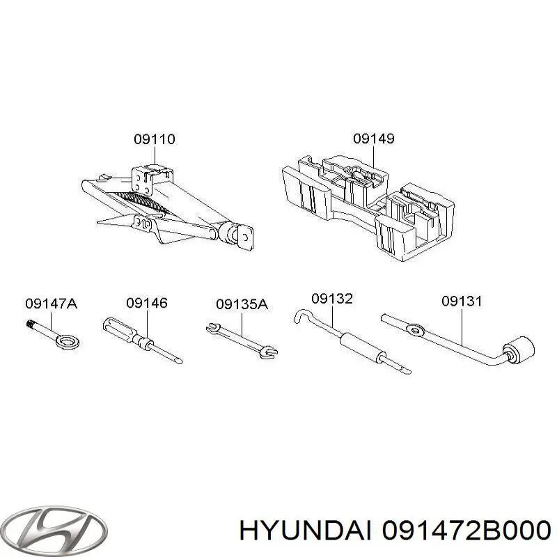 091472W000 Hyundai/Kia gancho de remolque