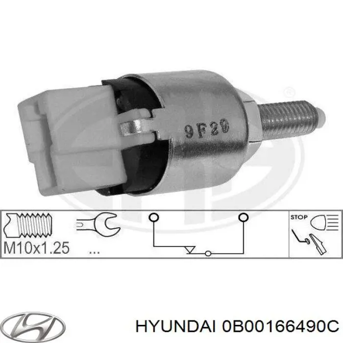 0B00166490C Hyundai/Kia interruptor luz de freno