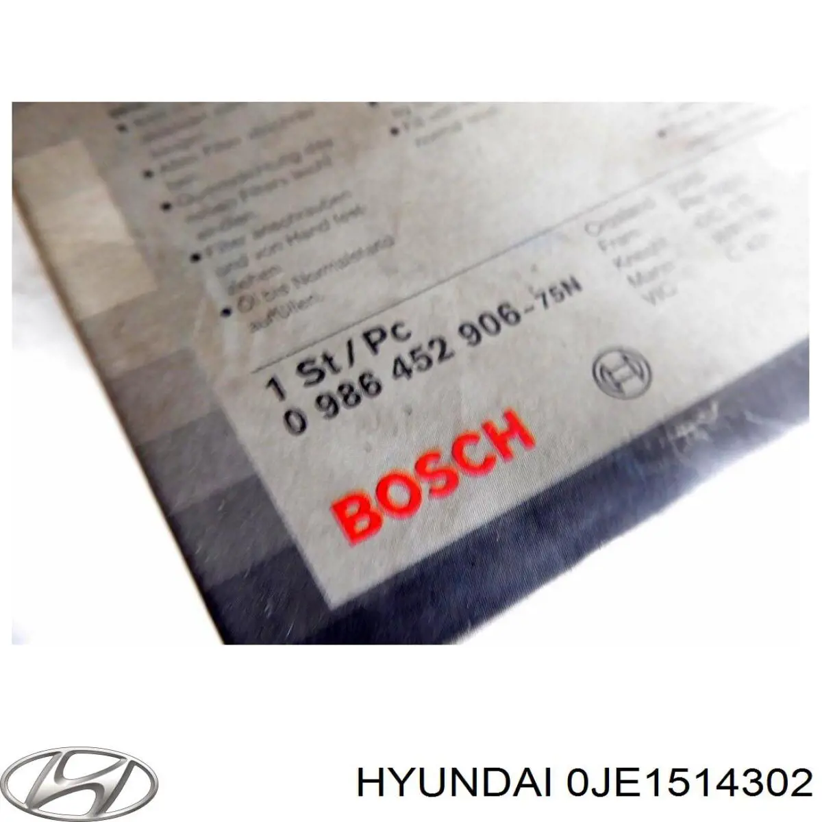 0JE1514302 Hyundai/Kia Filtro aceite