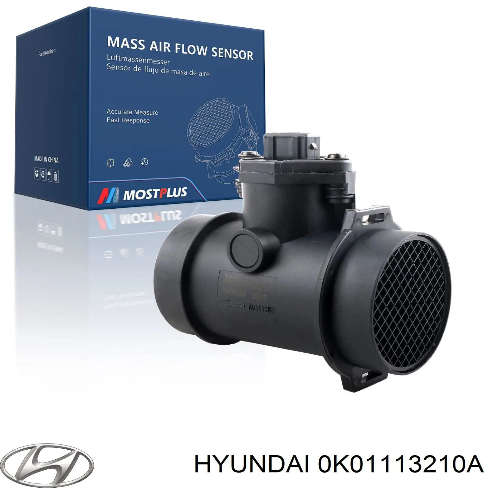 0K01113210A Hyundai/Kia sensor de flujo de aire/medidor de flujo (flujo de aire masibo)