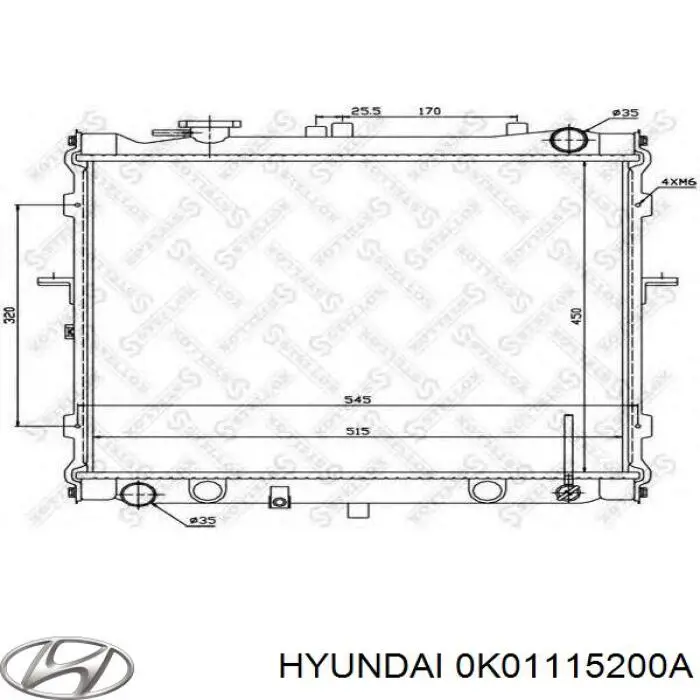 Comprar 0K01115200A Hyundai/Kia Radiador de auto
