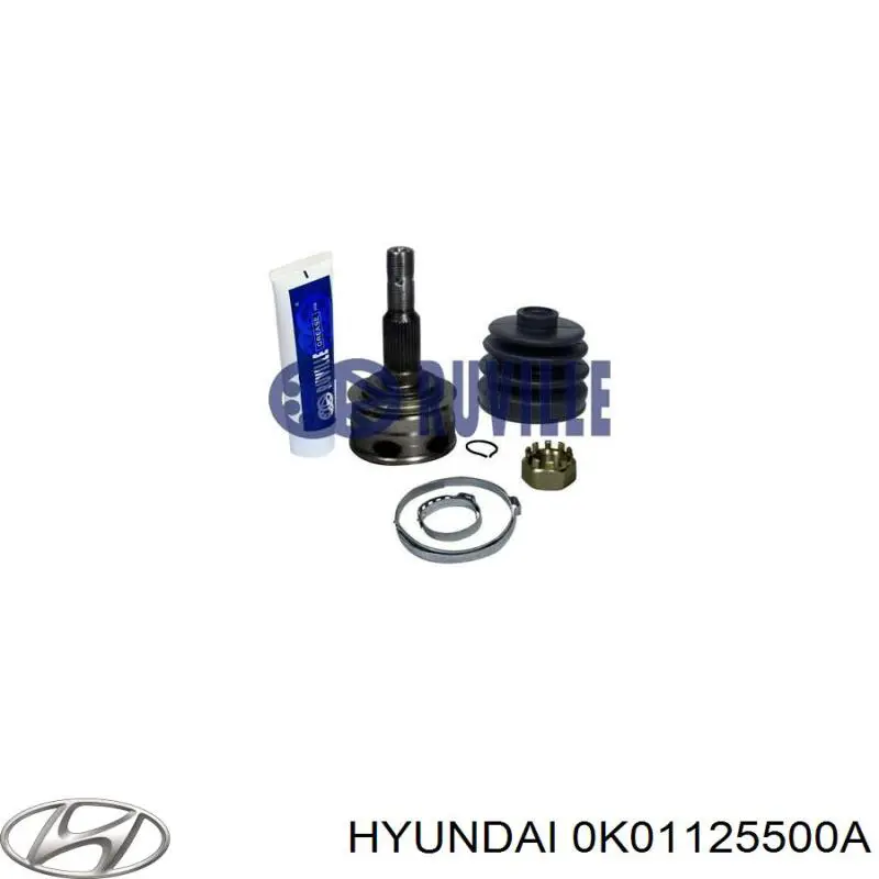 0K01125500A Hyundai/Kia árbol de transmisión delantero derecho
