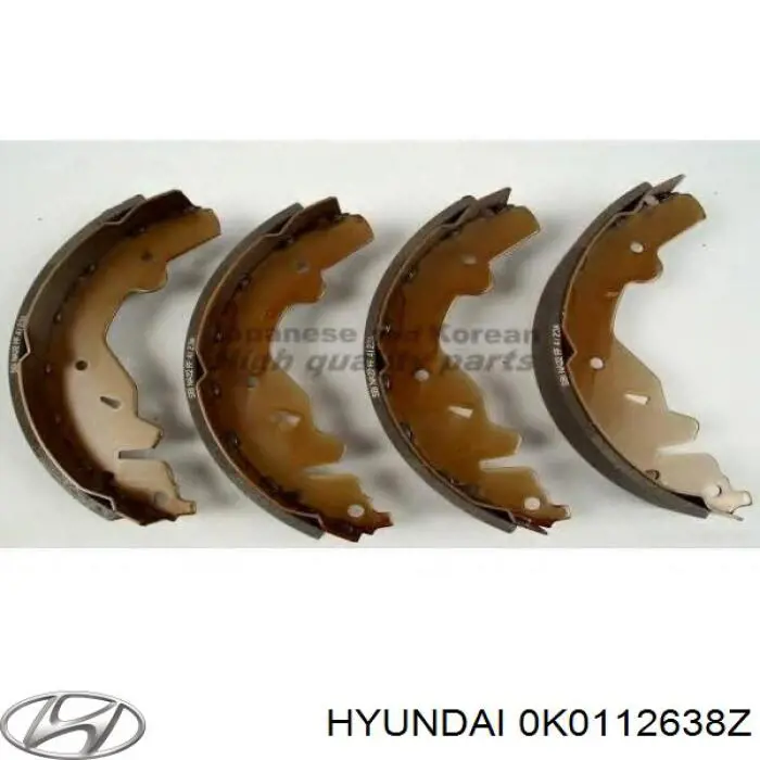 0K0112638Z Hyundai/Kia zapatas de frenos de tambor traseras
