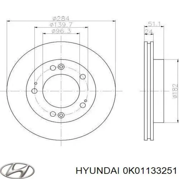 Frenos delanteros Hyundai/Kia 0K01133251 precio, desde 45,60 EUR