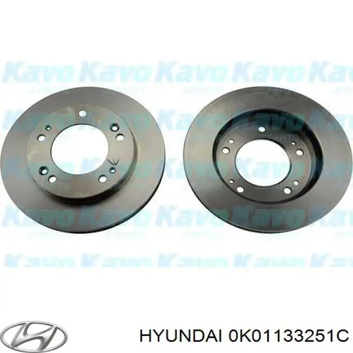 0K01133251C Hyundai/Kia disco de freno delantero