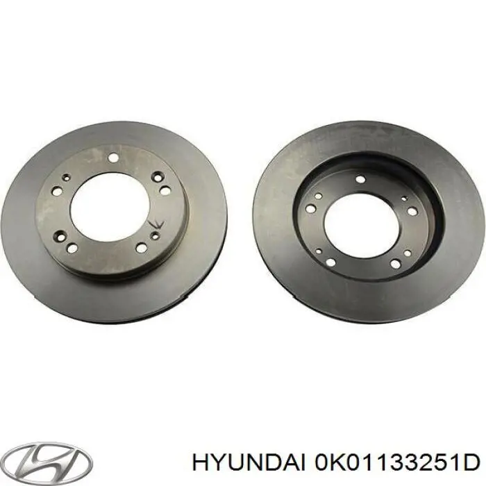 Disco de freno delantero Hyundai/Kia 0K01133251D