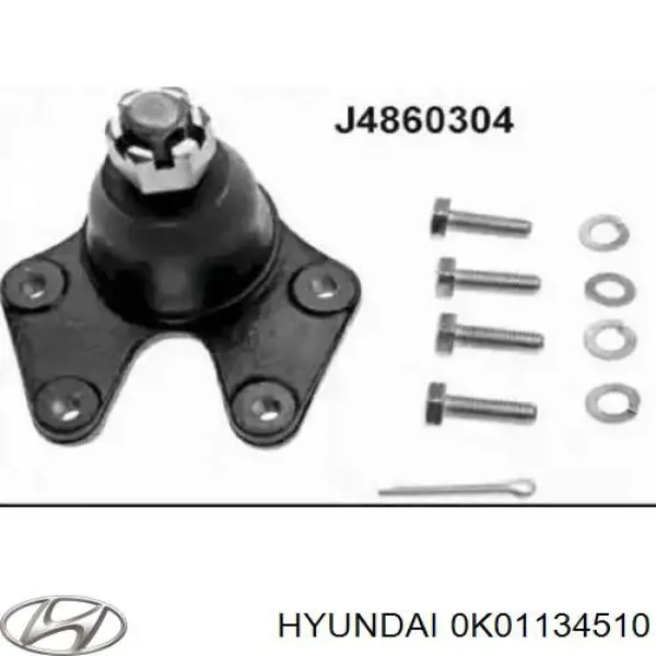 0K01134510 Hyundai/Kia rótula de suspensión inferior