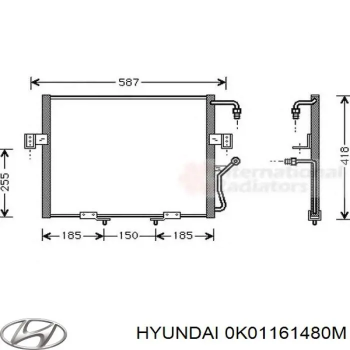 Condensador aire acondicionado 94802 Nissens