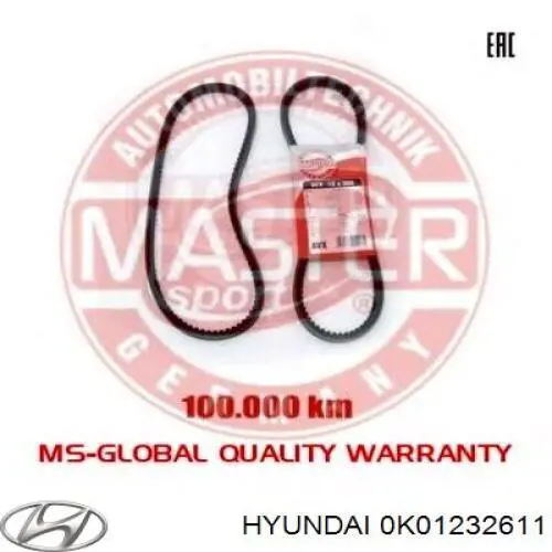 Comprar 0K01232611 Hyundai/Kia Correa trapezoidal