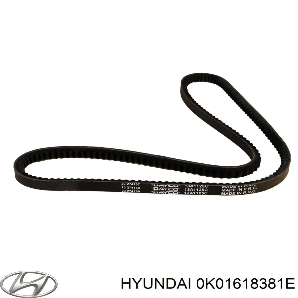 0K01618381E Hyundai/Kia correa trapezoidal