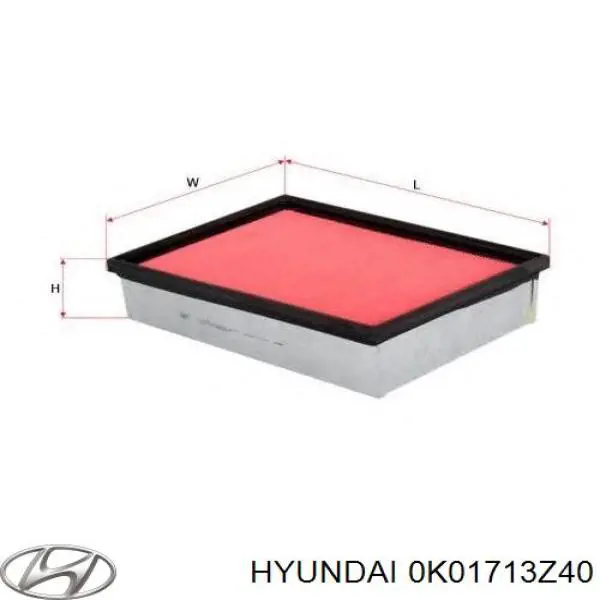 0K01713Z40 Hyundai/Kia filtro de aire