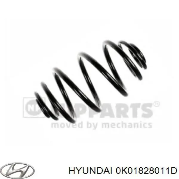 0K01828011D Hyundai/Kia muelle de suspensión eje trasero