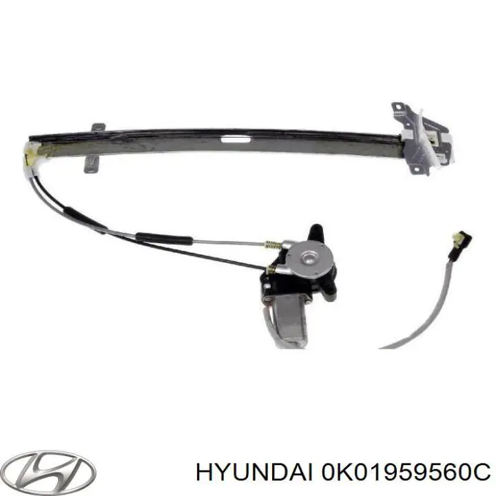 0K01959560C Hyundai/Kia mecanismo de elevalunas, puerta delantera izquierda