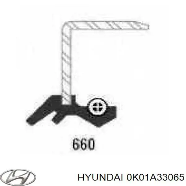 0K01A33065 Hyundai/Kia anillo retén, cubo de rueda delantero inferior