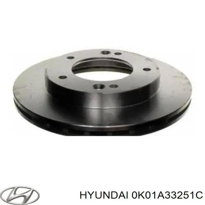 0K01A33251C Hyundai/Kia freno de disco delantero