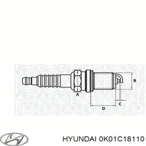 Comprar 0K01C18110 Hyundai/Kia Bujía de encendido