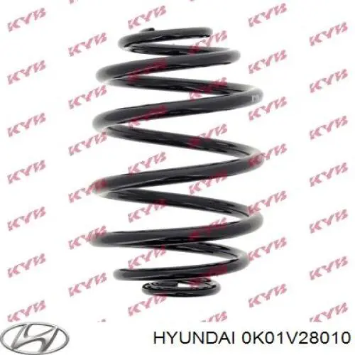 0K01V28010 Hyundai/Kia muelle de suspensión eje trasero