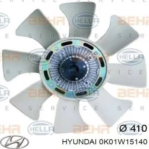 0K03815140 Hyundai/Kia embrague, ventilador del radiador