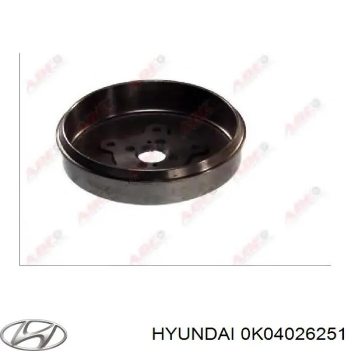 Tambor de freno trasero Hyundai/Kia 0K04026251 precio, desde 54,57 EUR