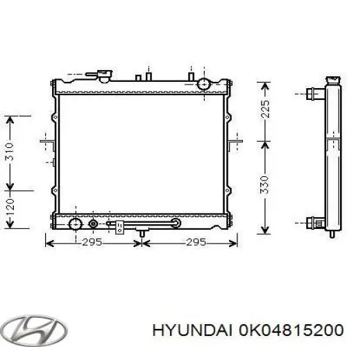 0K04815200 Hyundai/Kia radiador refrigeración del motor