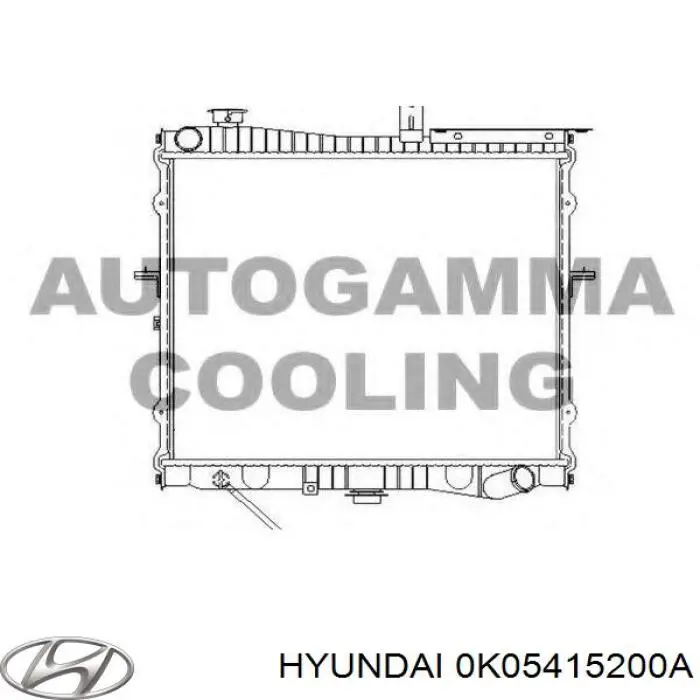 0K05415200A Hyundai/Kia radiador refrigeración del motor