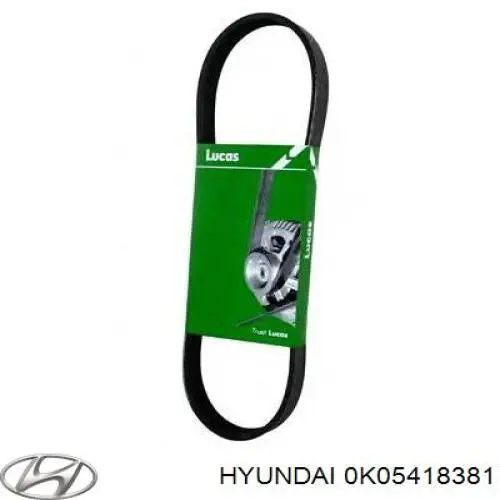 0K05418381 Hyundai/Kia correa trapezoidal