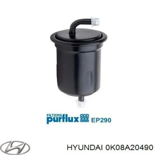 0K08A20490 Hyundai/Kia filtro combustible