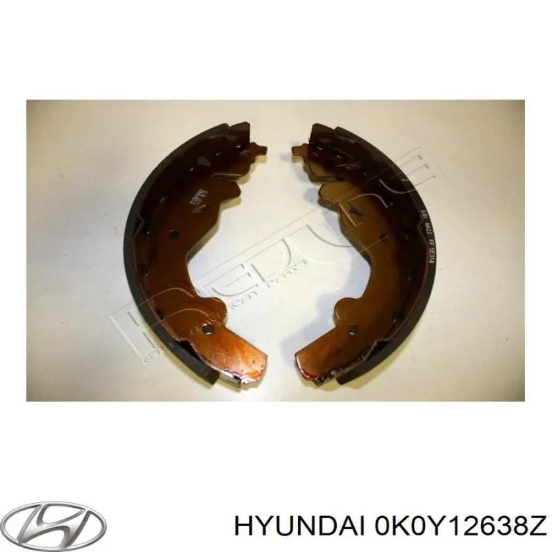 0K0Y12638Z Hyundai/Kia zapatas de frenos de tambor traseras