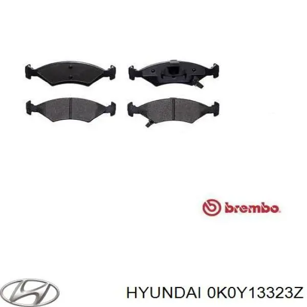 Pastillas de freno 0K0Y13323Z Hyundai/Kia