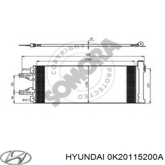 0K20115200A Hyundai/Kia radiador