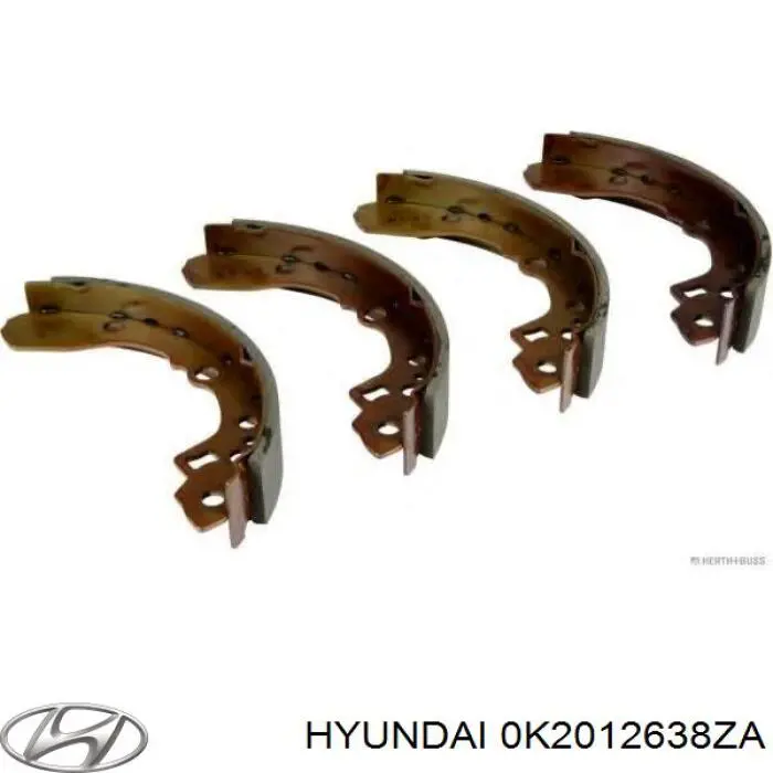 0K2012638ZA Hyundai/Kia zapatas de frenos de tambor traseras