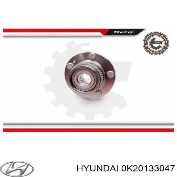 Cojinete de rueda delantero 0K20133047 Hyundai/Kia