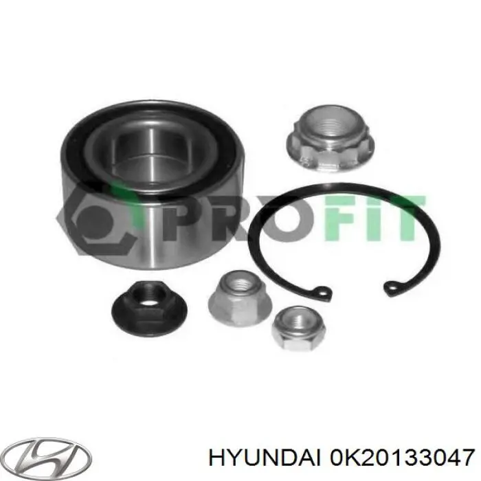 Rodamiento de rueda delantero Hyundai/Kia 0K20133047