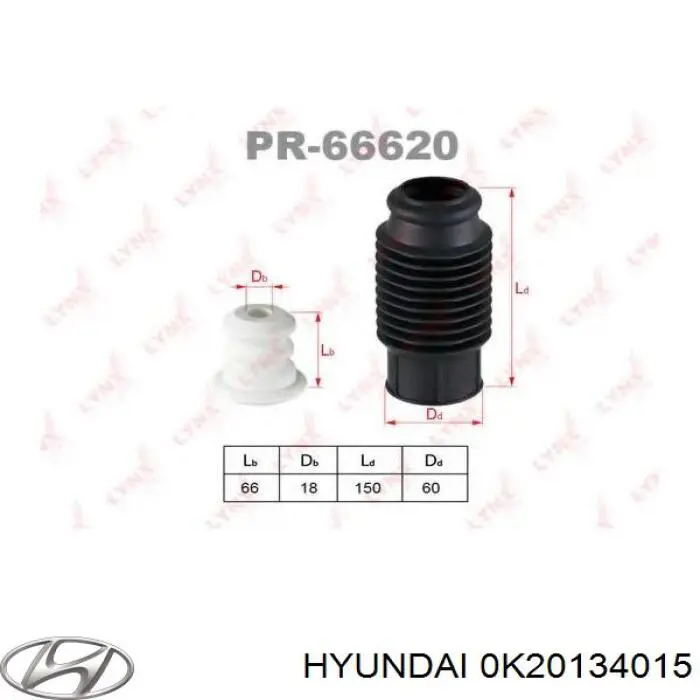 0K20134015 Hyundai/Kia tope de amortiguador delantero, suspensión + fuelle