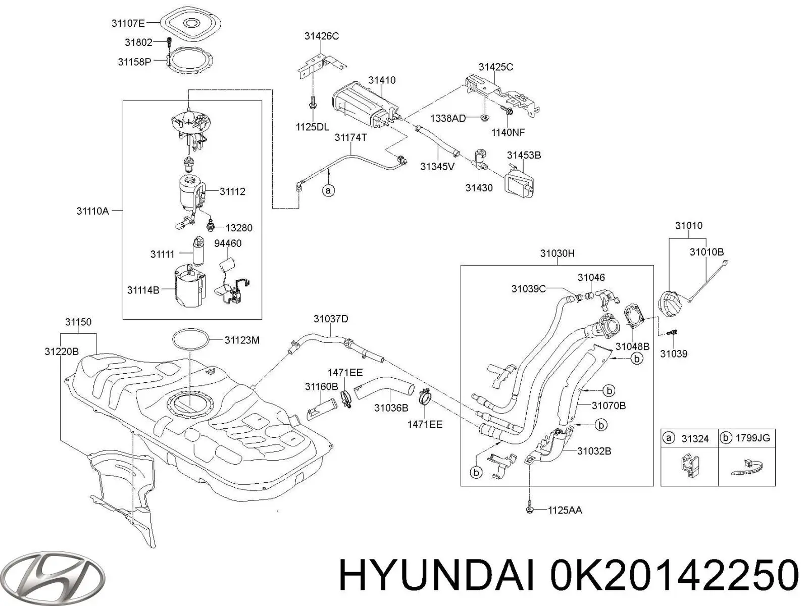 K71042250 Hyundai/Kia tapa (tapón del depósito de combustible)