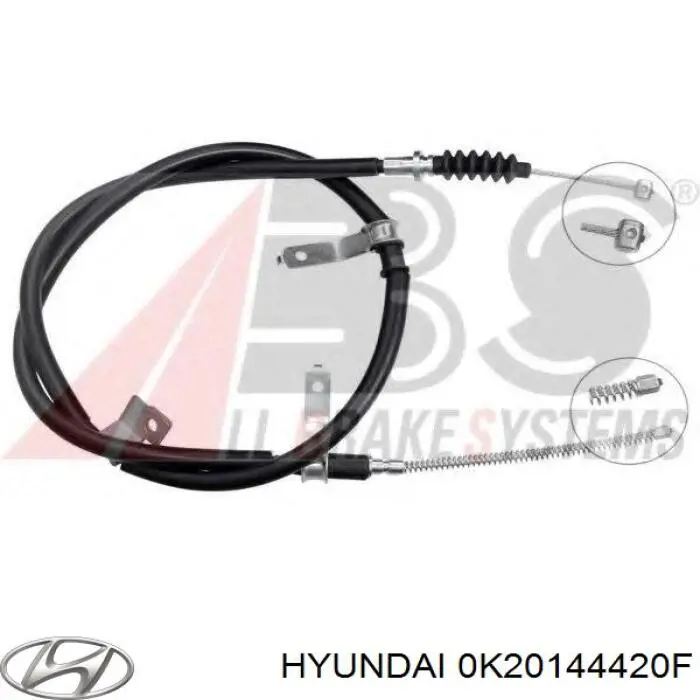 0K20144420F Hyundai/Kia cable de freno de mano trasero izquierdo