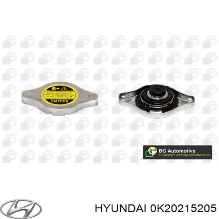 0K20215205 Hyundai/Kia tapa radiador