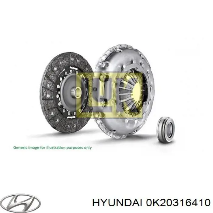 K20116410 Hyundai/Kia plato de presión del embrague