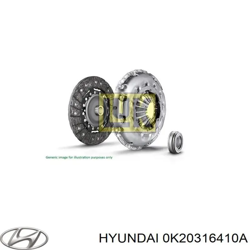 0K20316410A Hyundai/Kia plato de presión de embrague