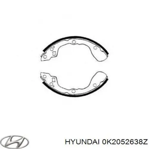 0K2052638Z Hyundai/Kia zapatas de frenos de tambor traseras