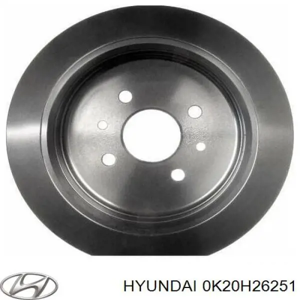 0K20H26251 Hyundai/Kia disco de freno trasero