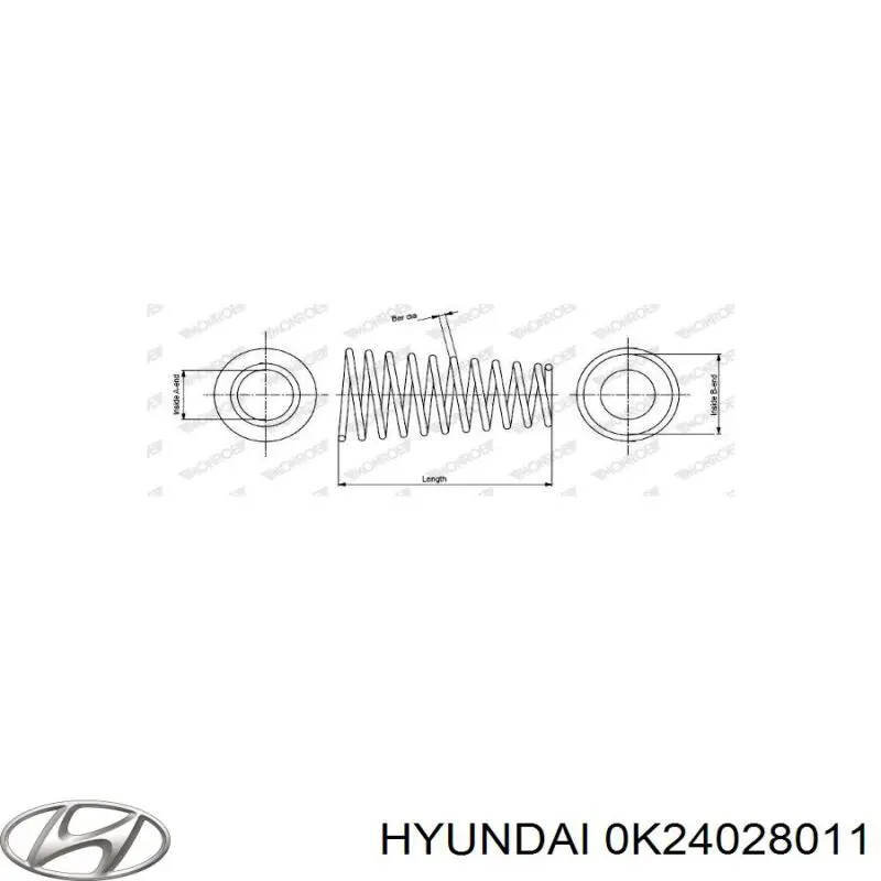 Comprar 0K24028011 Hyundai/Kia Muelle de eje trasero