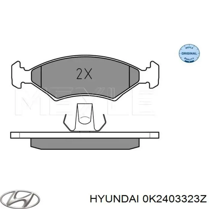 0K2403323Z Hyundai/Kia pastillas de freno delanteras